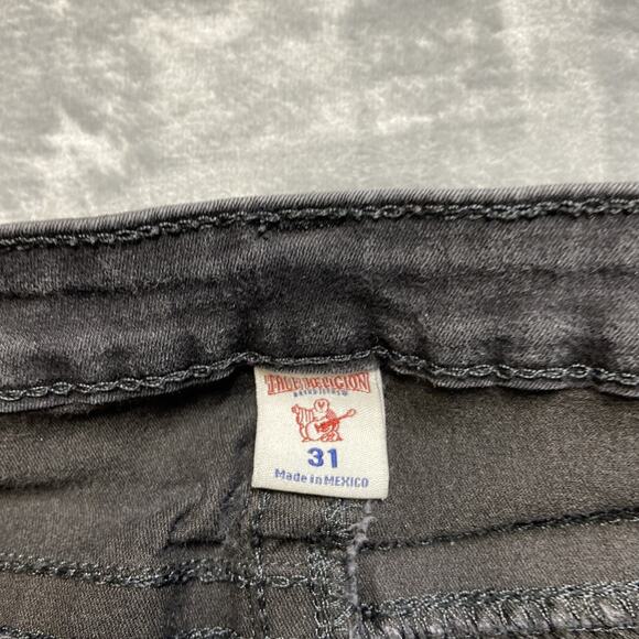 True Religion Skinny Jeans Women’s Size 31 Black Denim *Stretch Marks* - Picture 8 of 12